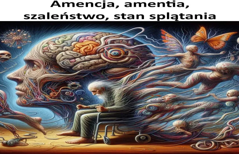 AMENCJA, AMENTIA, SZALEŃSTWO, STAN SPLĄTANIA, zespół splątaniowy, zespół amentywny 