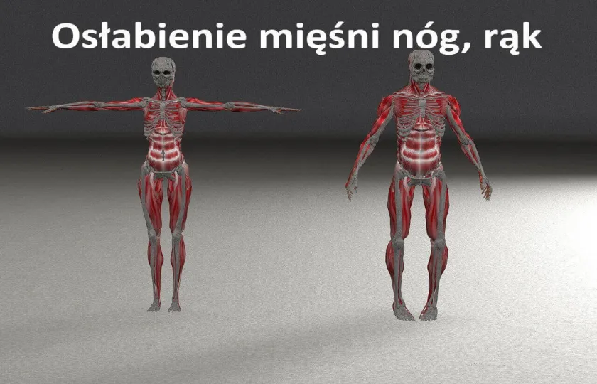 Osłabienie mięśni nóg, rąk