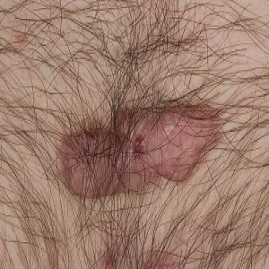 Bliznowiec w miejscu intymnym