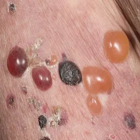 Pęcherze na skórze zdjęcia