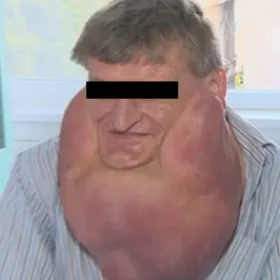 tłuszczak na twarzy